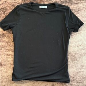 Popular 21 Black Ribbed Short Sleeve Tee - Women's fits more like medium